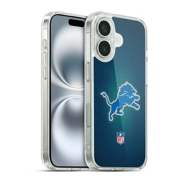 NFL Detroit Lions Artwork LED Soft Gel Case for Apple iPhone 16 & MagSafe