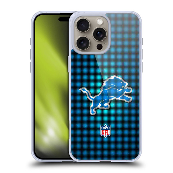NFL Detroit Lions Artwork LED Soft Gel Case for Apple iPhone 16 Pro Max
