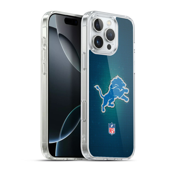 NFL Detroit Lions Artwork LED Soft Gel Case for Apple iPhone 16 Pro Max & MagSafe
