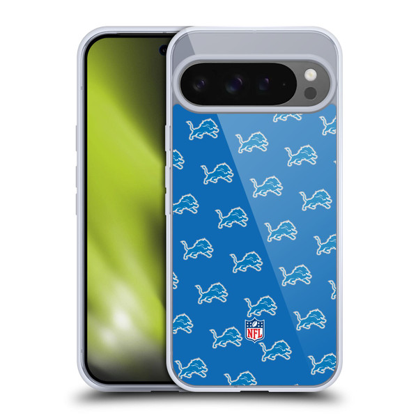 NFL Detroit Lions Artwork Patterns Soft Gel Case for Google Pixel 9 Pro XL
