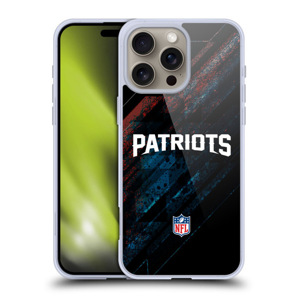 NFL New England Patriots Logo Blur Soft Gel Case for Apple iPhone 16 Pro Max