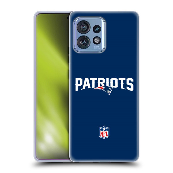 NFL New England Patriots Logo Plain Soft Gel Case for Motorola Moto Edge 40 Pro