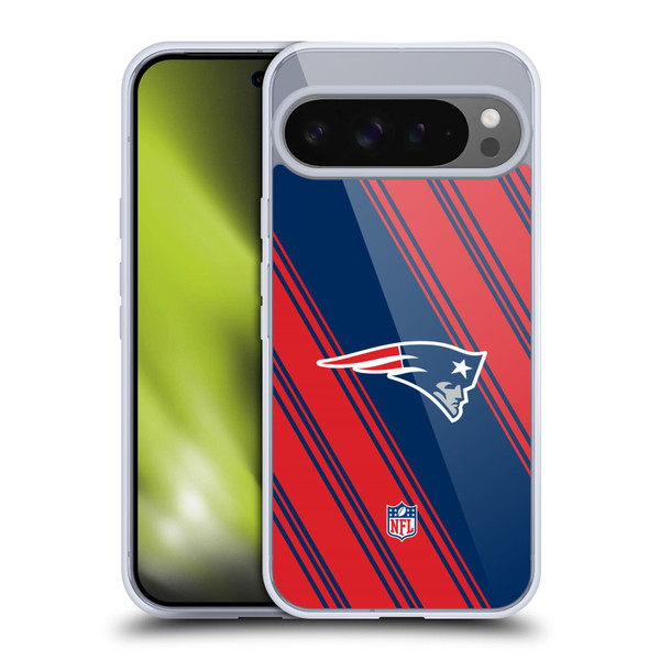 NFL New England Patriots Artwork Stripes Soft Gel Case for Google Pixel 9 Pro XL