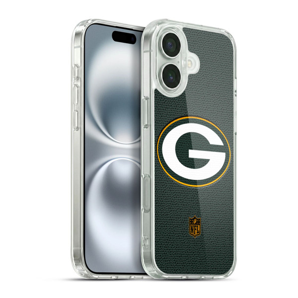 NFL Green Bay Packers Logo Football Soft Gel Case for Apple iPhone 16 Plus & MagSafe