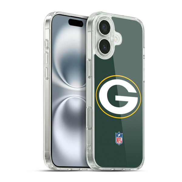 NFL Green Bay Packers Logo Plain Soft Gel Case for Apple iPhone 16 Plus & MagSafe