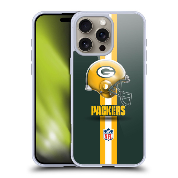 NFL Green Bay Packers Logo Helmet Soft Gel Case for Apple iPhone 16 Pro Max & MagSafe