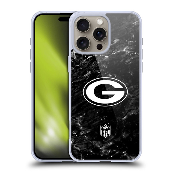 NFL Green Bay Packers Artwork Marble Soft Gel Case for Apple iPhone 16 Pro Max
