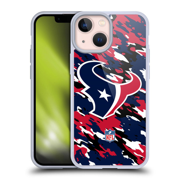 NFL Houston Texans Logo Camou Soft Gel Case for Apple iPhone 13 Mini
