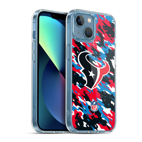 NFL Houston Texans Logo Camou Soft Gel Case for Apple iPhone 13 Mini & MagSafe