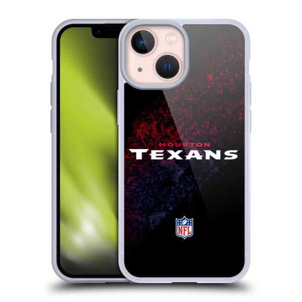 NFL Houston Texans Logo Blur Soft Gel Case for Apple iPhone 13 Mini