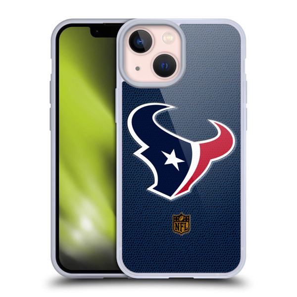 NFL Houston Texans Logo Football Soft Gel Case for Apple iPhone 13 Mini