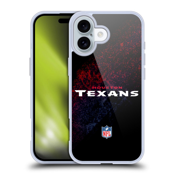 NFL Houston Texans Logo Blur Soft Gel Case for Apple iPhone 16