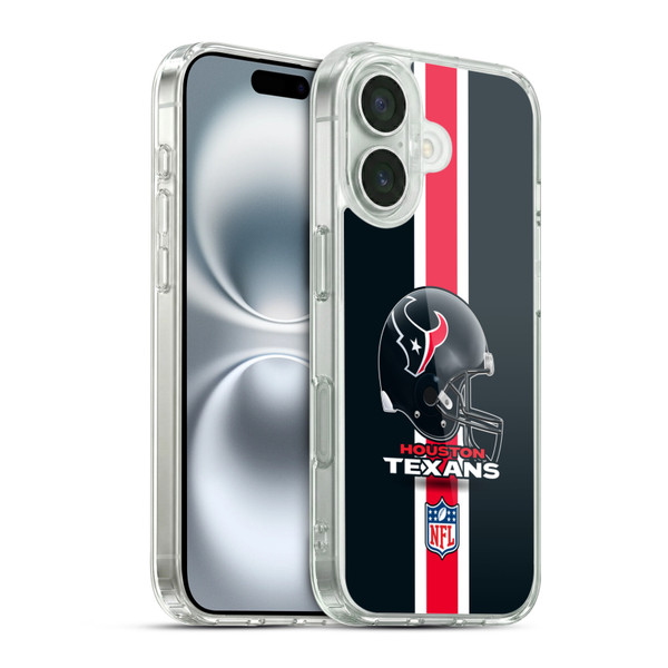 NFL Houston Texans Logo Helmet Soft Gel Case for Apple iPhone 16 & MagSafe