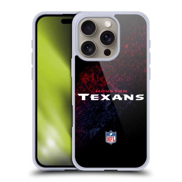 NFL Houston Texans Logo Blur Soft Gel Case for Apple iPhone 16 Pro