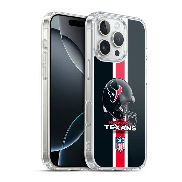 NFL Houston Texans Logo Helmet Soft Gel Case for Apple iPhone 16 Pro & MagSafe