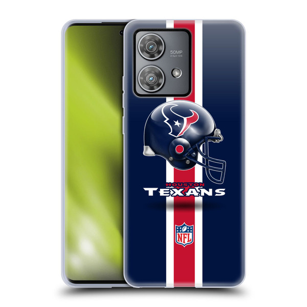 NFL Houston Texans Logo Helmet Soft Gel Case for Motorola Edge 40 Neo 5G
