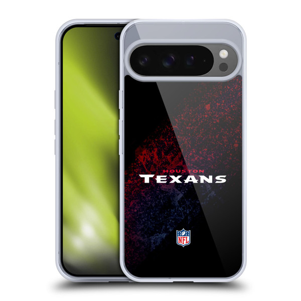 NFL Houston Texans Logo Blur Soft Gel Case for Google Pixel 9 Pro XL
