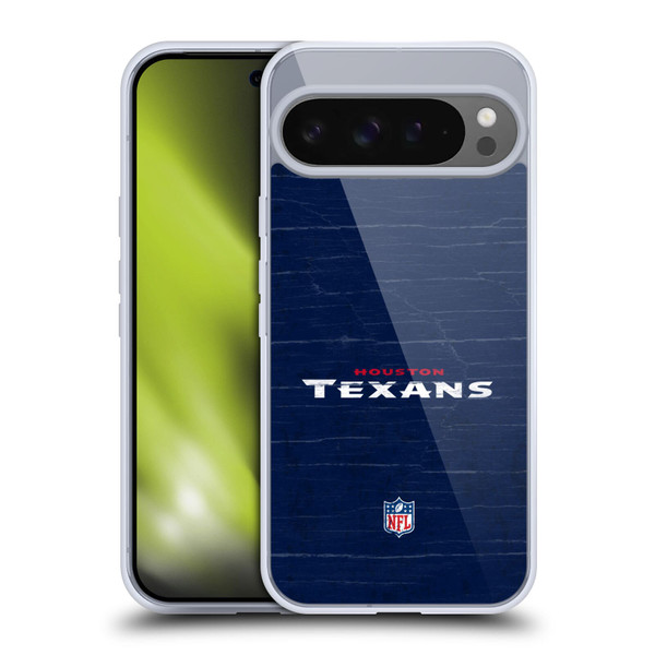 NFL Houston Texans Logo Distressed Look Soft Gel Case for Google Pixel 9 Pro XL