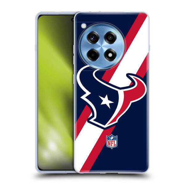NFL Houston Texans Logo Stripes Soft Gel Case for OPPO OnePlus Ace 3 5G