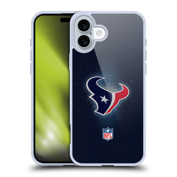 NFL Houston Texans Artwork LED Soft Gel Case for Apple iPhone 16 Plus