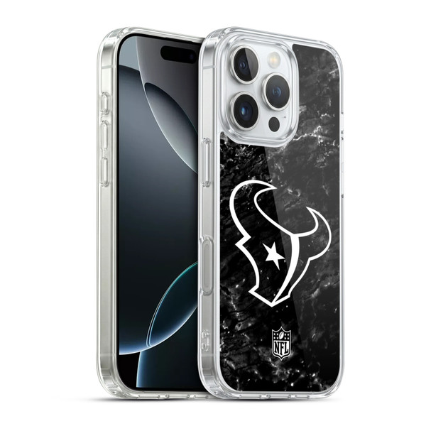 NFL Houston Texans Artwork Marble Soft Gel Case for Apple iPhone 16 Pro & MagSafe