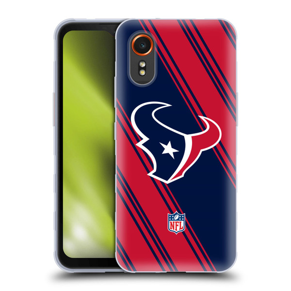 NFL Houston Texans Artwork Stripes Soft Gel Case for Samsung Galaxy Xcover7 5G