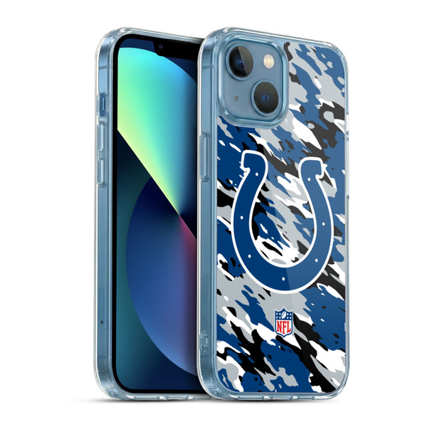 NFL Indianapolis Colts Logo Camou Soft Gel Case for Apple iPhone 13 Mini & MagSafe