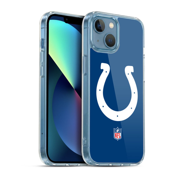 NFL Indianapolis Colts Logo Plain Soft Gel Case for Apple iPhone 13 Mini & MagSafe