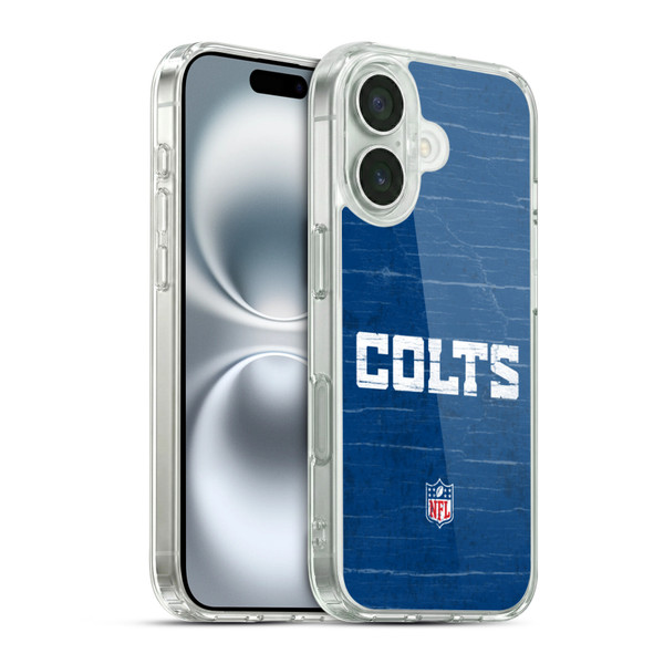 NFL Indianapolis Colts Logo Distressed Look Soft Gel Case for Apple iPhone 16 & MagSafe