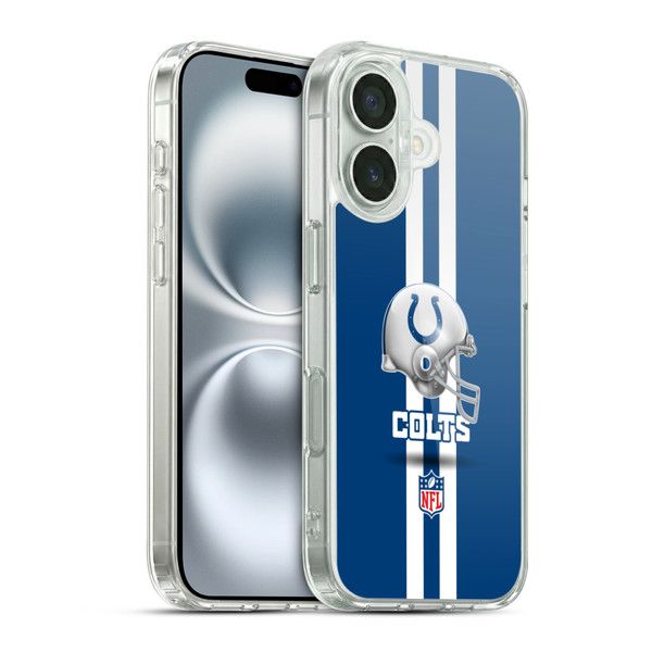 NFL Indianapolis Colts Logo Helmet Soft Gel Case for Apple iPhone 16 & MagSafe