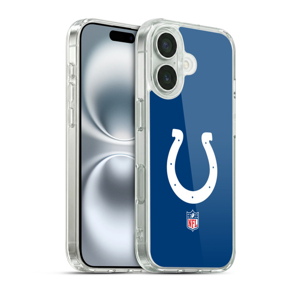 NFL Indianapolis Colts Logo Plain Soft Gel Case for Apple iPhone 16 & MagSafe