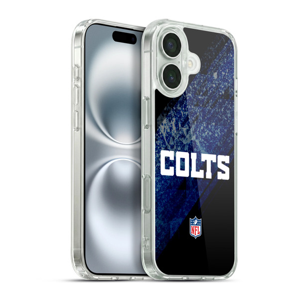 NFL Indianapolis Colts Logo Blur Soft Gel Case for Apple iPhone 16 Plus & MagSafe