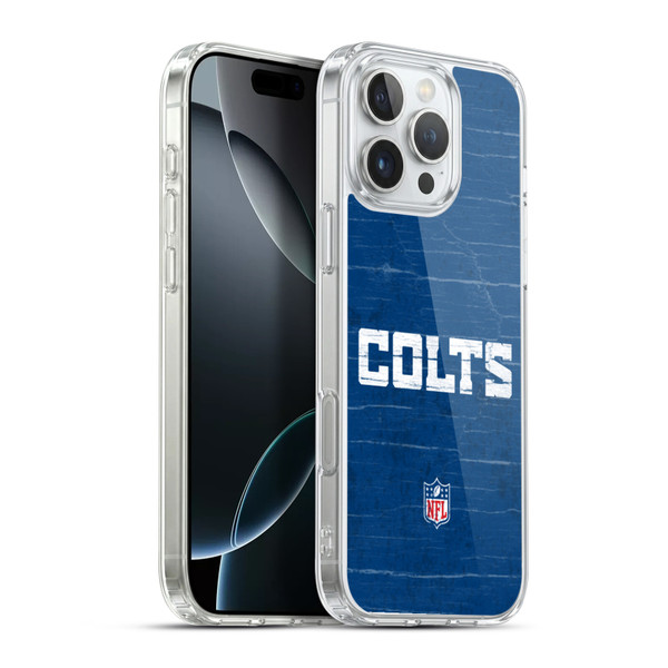 NFL Indianapolis Colts Logo Distressed Look Soft Gel Case for Apple iPhone 16 Pro Max & MagSafe