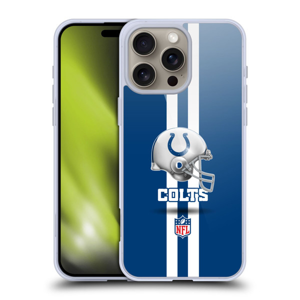 NFL Indianapolis Colts Logo Helmet Soft Gel Case for Apple iPhone 16 Pro Max