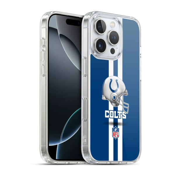 NFL Indianapolis Colts Logo Helmet Soft Gel Case for Apple iPhone 16 Pro & MagSafe