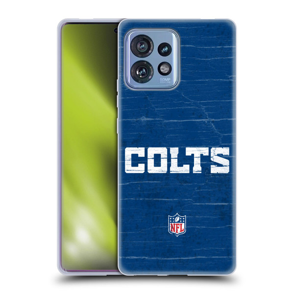 NFL Indianapolis Colts Logo Distressed Look Soft Gel Case for Motorola Moto Edge 40 Pro