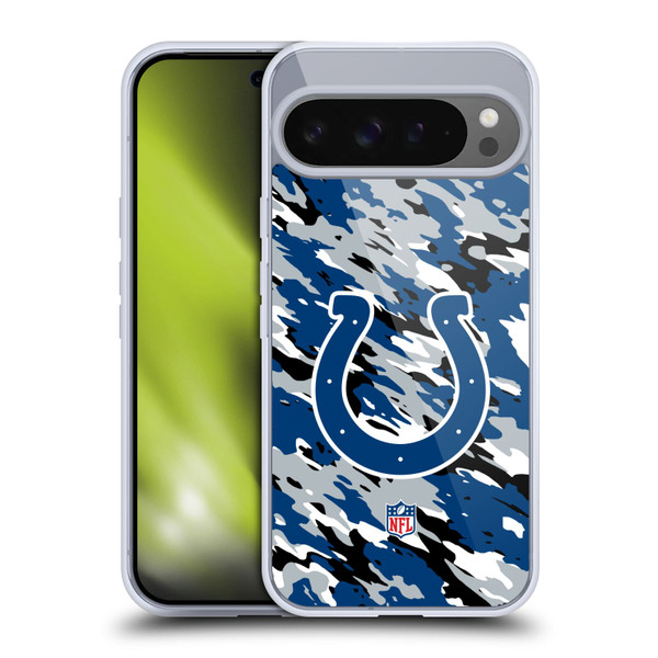 NFL Indianapolis Colts Logo Camou Soft Gel Case for Google Pixel 9 Pro XL