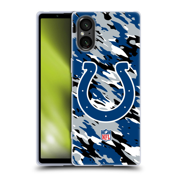 NFL Indianapolis Colts Logo Camou Soft Gel Case for Sony Xperia 5 V 5G