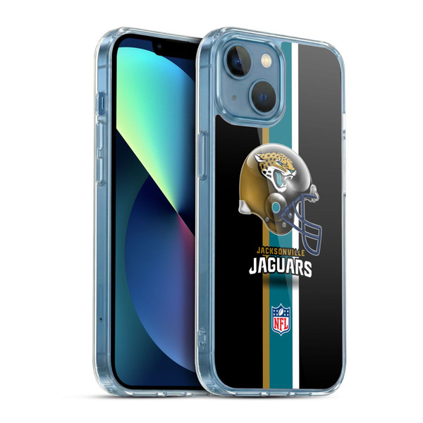 NFL Jacksonville Jaguars Logo Helmet Soft Gel Case for Apple iPhone 13 Mini & MagSafe