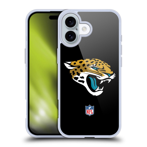 NFL Jacksonville Jaguars Logo Plain Soft Gel Case for Apple iPhone 16