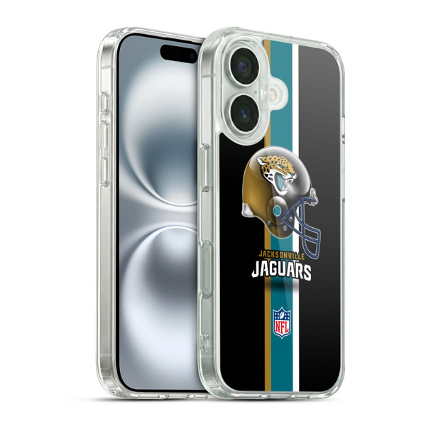 NFL Jacksonville Jaguars Logo Helmet Soft Gel Case for Apple iPhone 16 & MagSafe