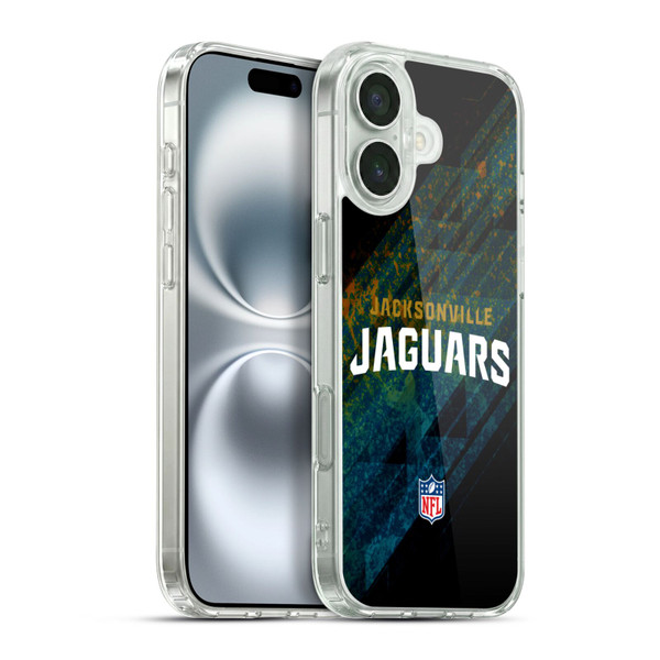 NFL Jacksonville Jaguars Logo Blur Soft Gel Case for Apple iPhone 16 Plus & MagSafe