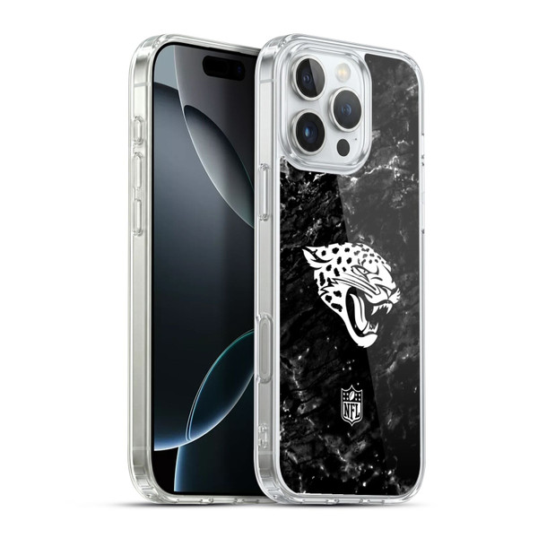 NFL Jacksonville Jaguars Artwork Marble Soft Gel Case for Apple iPhone 16 Pro Max & MagSafe