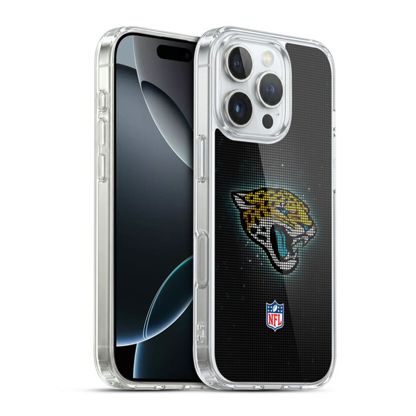 NFL Jacksonville Jaguars Artwork LED Soft Gel Case for Apple iPhone 16 Pro & MagSafe