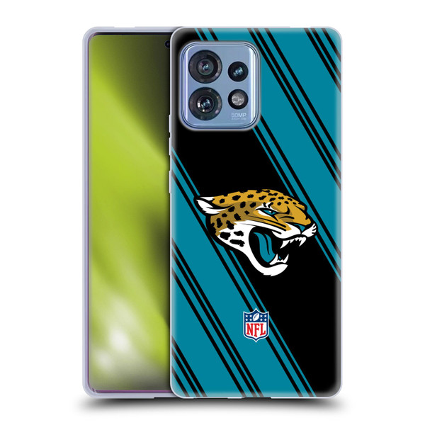 NFL Jacksonville Jaguars Artwork Stripes Soft Gel Case for Motorola Moto Edge 40 Pro