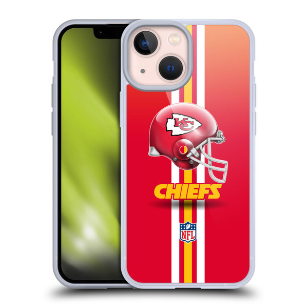 NFL Kansas City Chiefs Logo Helmet Soft Gel Case for Apple iPhone 13 Mini & MagSafe