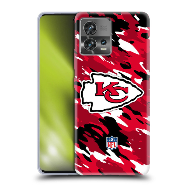 NFL Kansas City Chiefs Logo Camou Soft Gel Case for Motorola Moto Edge 30 Fusion