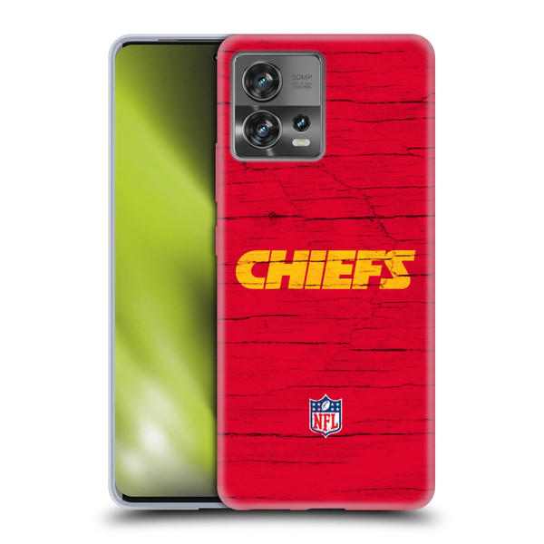 NFL Kansas City Chiefs Logo Distressed Look Soft Gel Case for Motorola Moto Edge 30 Fusion