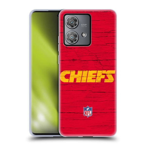 NFL Kansas City Chiefs Logo Distressed Look Soft Gel Case for Motorola Edge 40 Neo 5G
