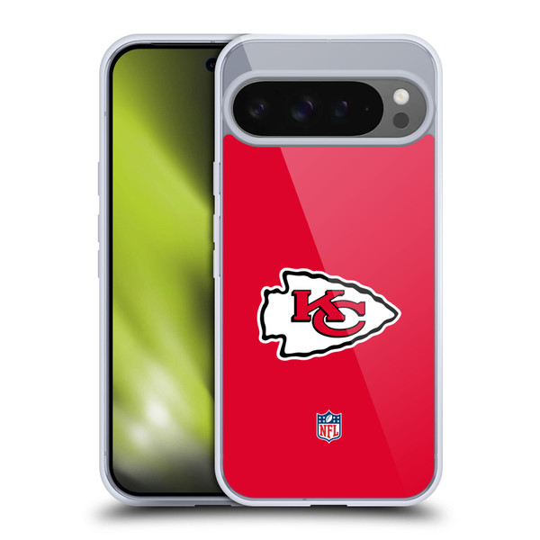 NFL Kansas City Chiefs Logo Plain Soft Gel Case for Google Pixel 9 Pro XL